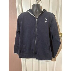 Tottenham Hotspur Full Zip Hoodie Mens XL Navy